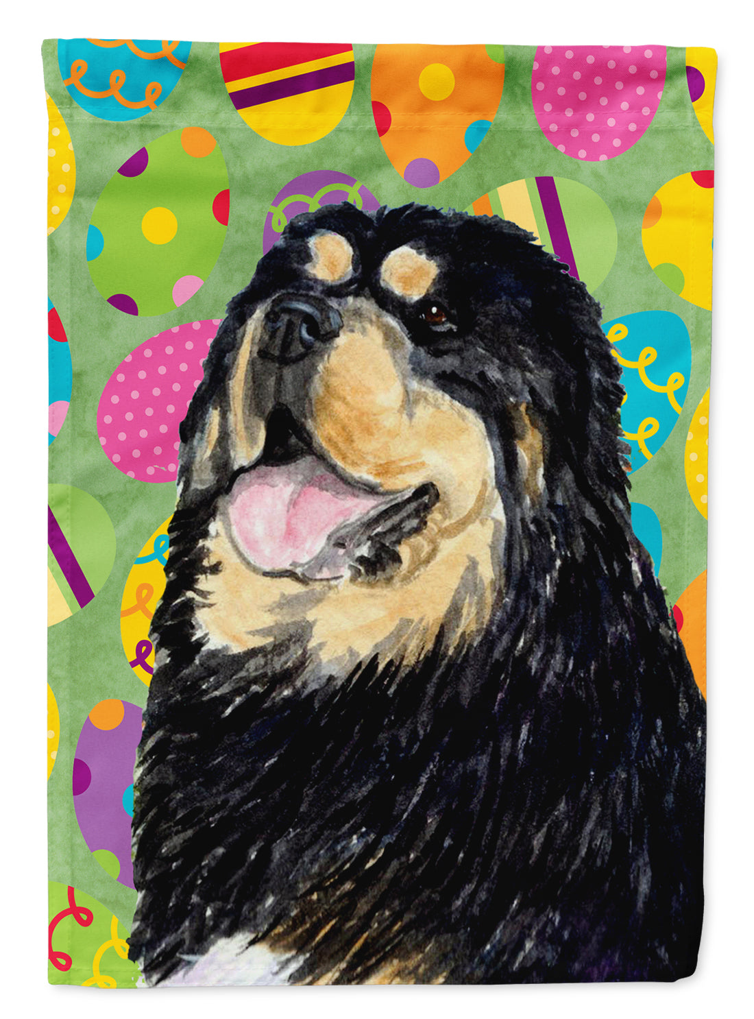 Tibetan Mastiff Easter Eggtravaganza Garden Flag Mailbox Decorative Yard Banner Outside Patio Artwork for Flower Beds, Garden Size, Multicolor