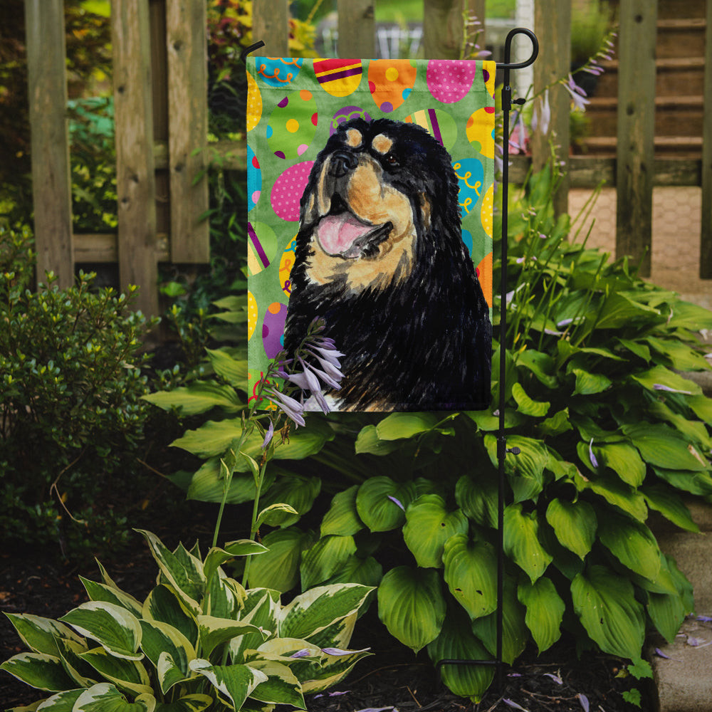 Tibetan Mastiff Easter Eggtravaganza Garden Flag Mailbox Decorative Yard Banner Outside Patio Artwork for Flower Beds, Garden Size, Multicolor