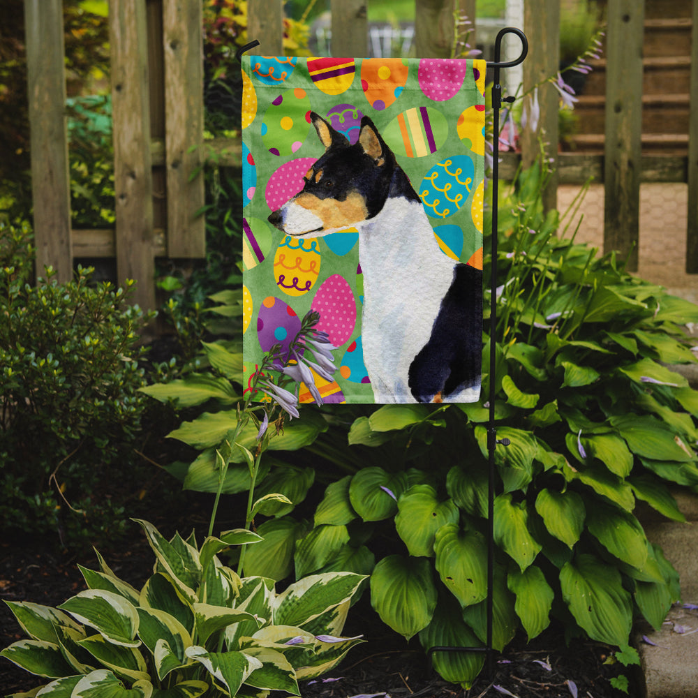 Basenji Easter Eggtravaganza Garden Flag Mailbox Decorative Yard Banner Outside Patio Artwork for Flower Beds, Garden Size, Multicolor