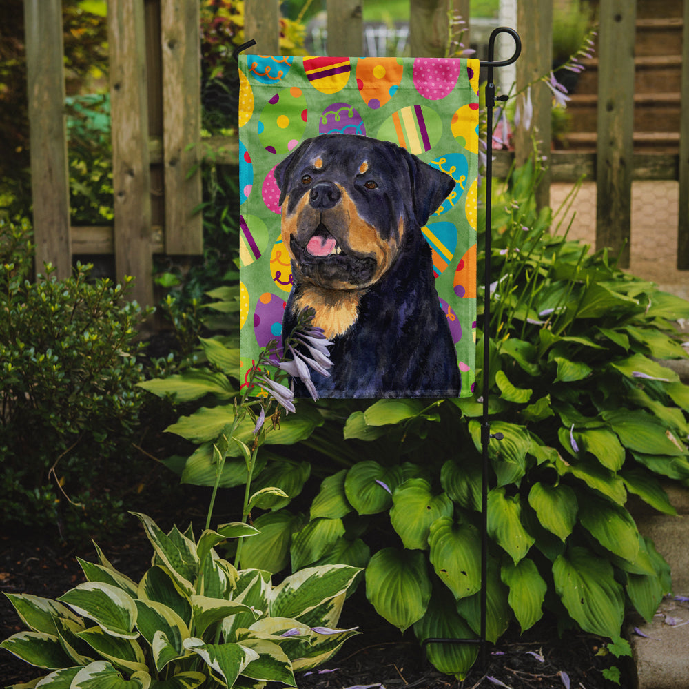 Rottweiler Easter Eggtravaganza Garden Flag Mailbox Decorative Yard Banner Outside Patio Artwork for Flower Beds, Garden Size, Multicolor