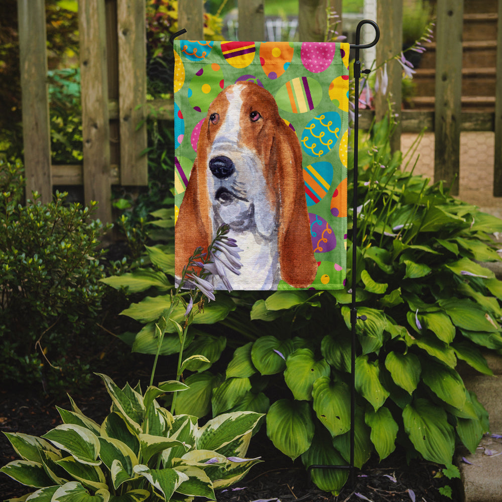 Basset Hound Easter Eggtravaganza Garden Flag Mailbox Decorative Yard Banner Outside Patio Artwork for Flower Beds, Garden Size, Multicolor