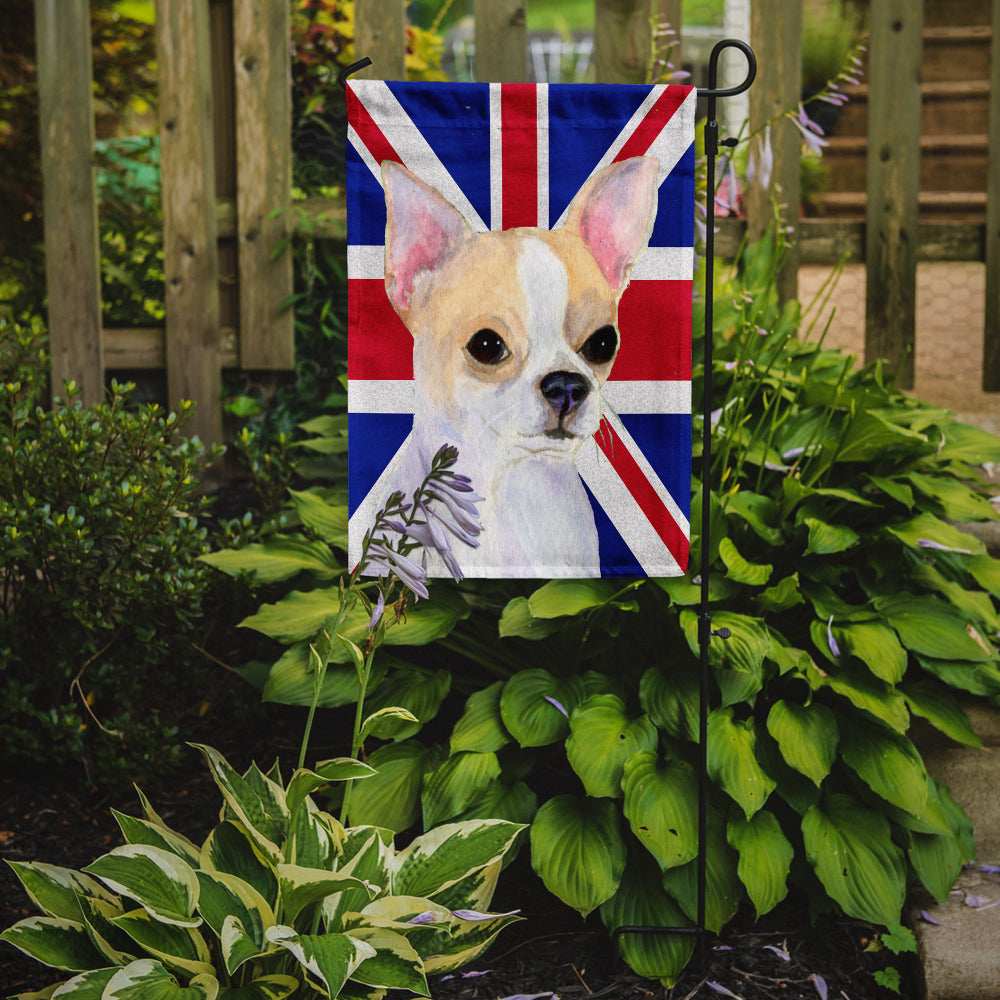 Chihuahua with English Union Jack British Flag Garden Flag Mailbox Decorative Yard Banner Outside Patio Artwork for Flower Beds, Garden Size, Multicolor