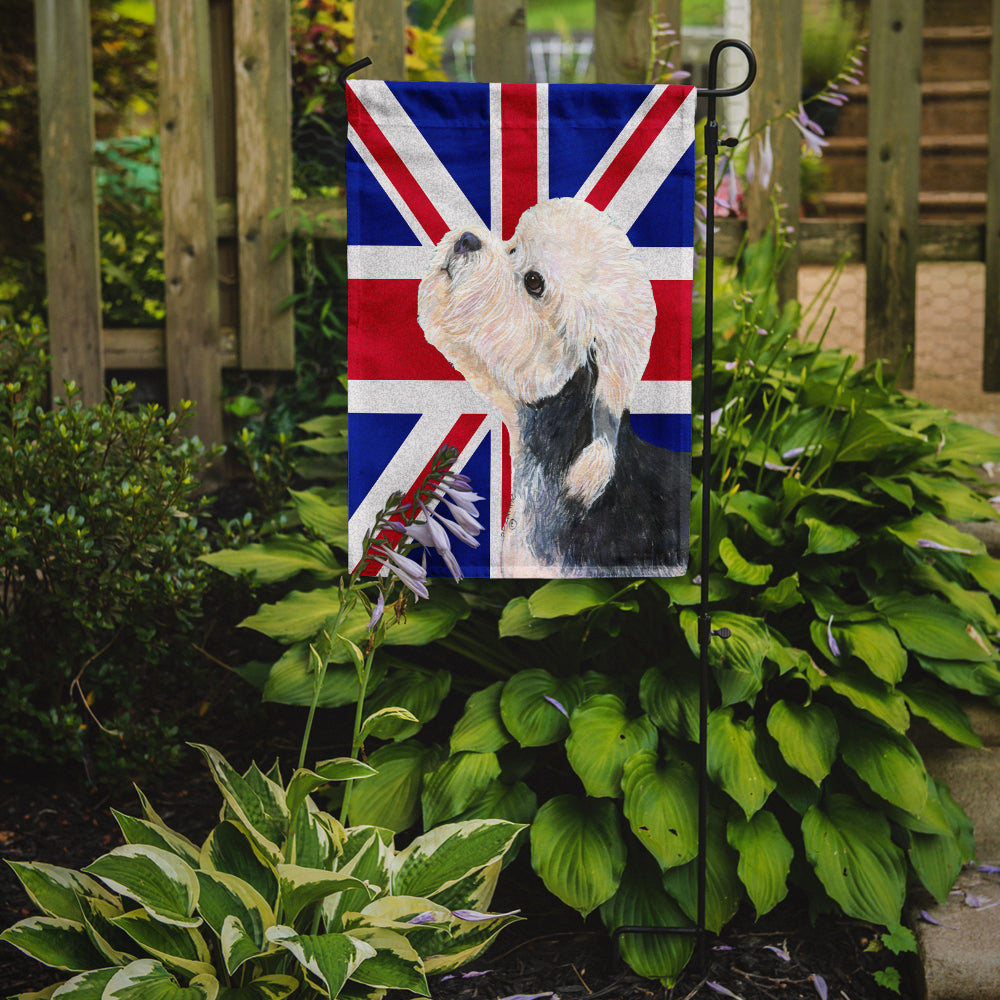Dandie Dinmont Terrier with English Union Jack British Flag Garden Flag Mailbox Decorative Yard Banner Outside Patio Artwork for Flower Beds, Garden Size, Multicolor