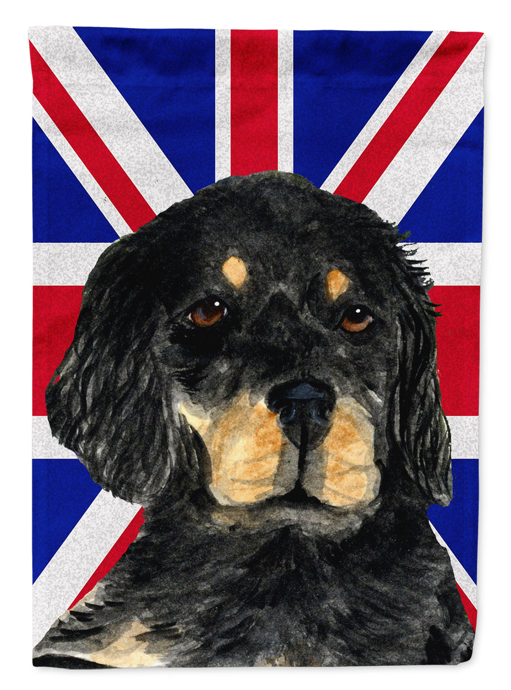 Gordon Setter with English Union Jack British Flag Garden Flag Mailbox Decorative Yard Banner Outside Patio Artwork for Flower Beds, Garden Size, Multicolor