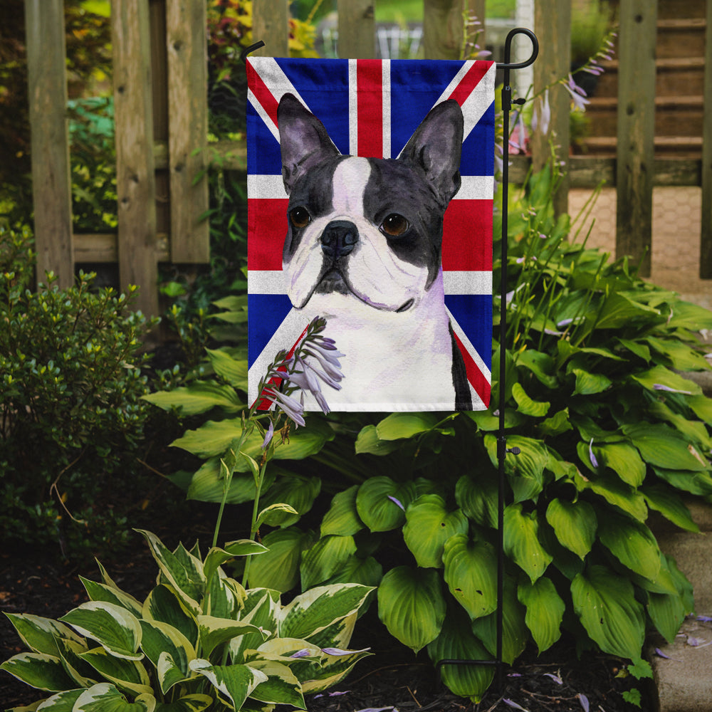 Boston Terrier with English Union Jack British Flag Garden Flag Mailbox Decorative Yard Banner Outside Patio Artwork for Flower Beds, Garden Size, Multicolor