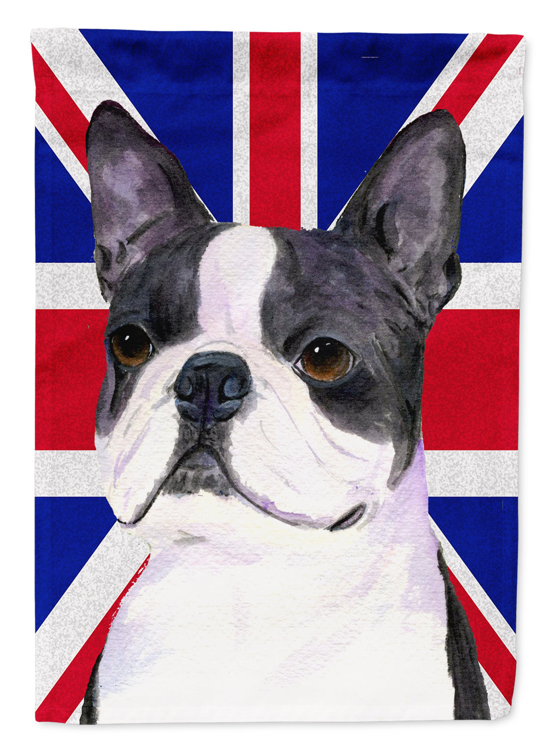 Boston Terrier with English Union Jack British Flag Garden Flag Mailbox Decorative Yard Banner Outside Patio Artwork for Flower Beds, Garden Size, Multicolor