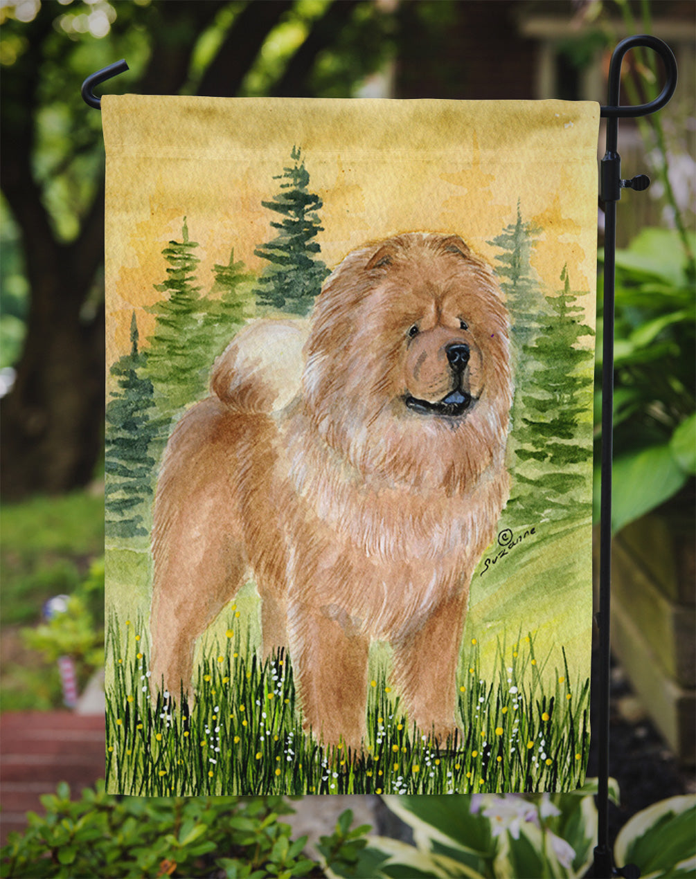 Chow Chow Garden Flag Mailbox Decorative Yard Banner Outside Patio Artwork for Flower Beds, Garden Size, Multicolor