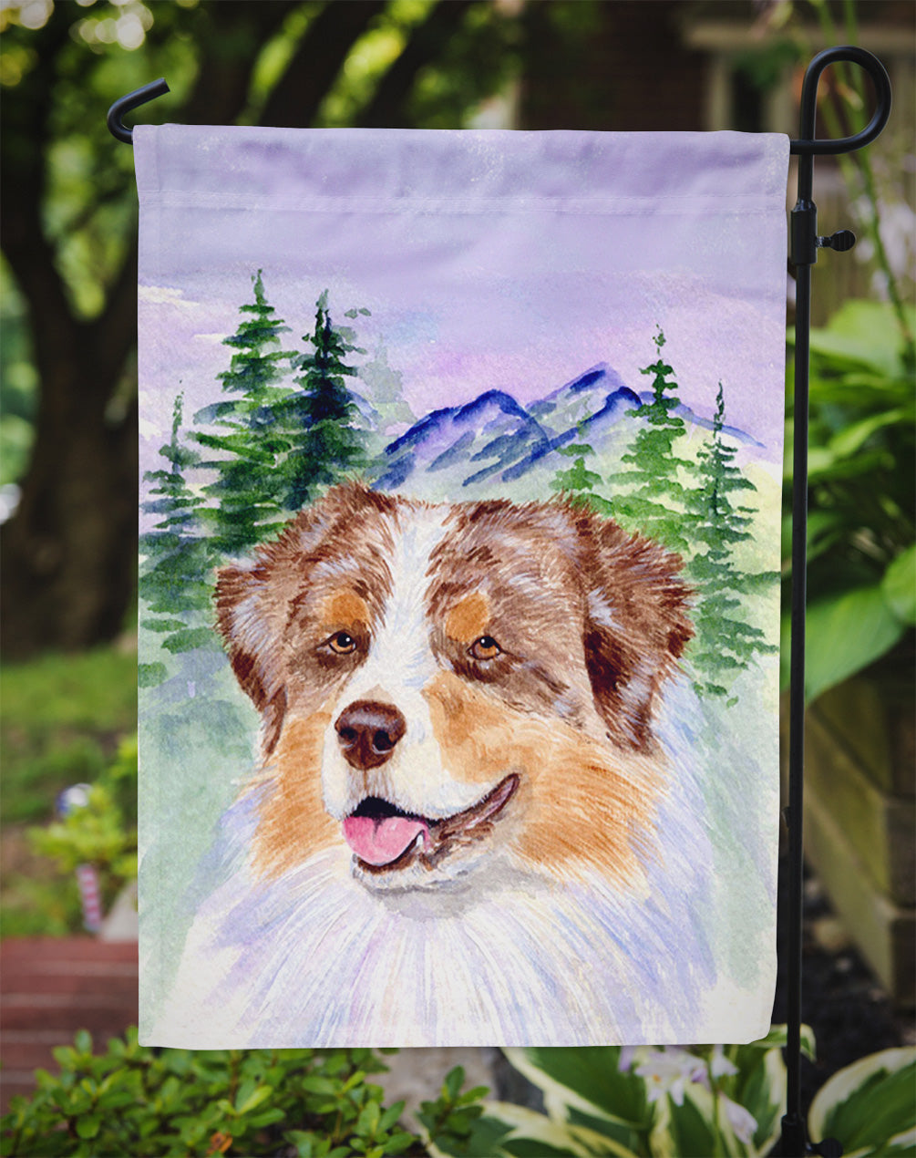 Australian Shepherd Garden Flag Mailbox Decorative Yard Banner Outside Patio Artwork for Flower Beds, Garden Size, Multicolor