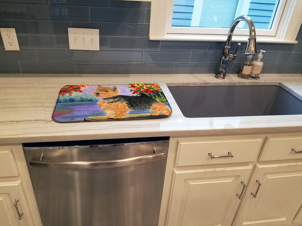 Norwich Terrier Dish Drying Mat Absorbent Dish Drying Mat Pad for Kitchen Counter Dish Drainer Mat for Countertop, 14 x 21", Multicolor