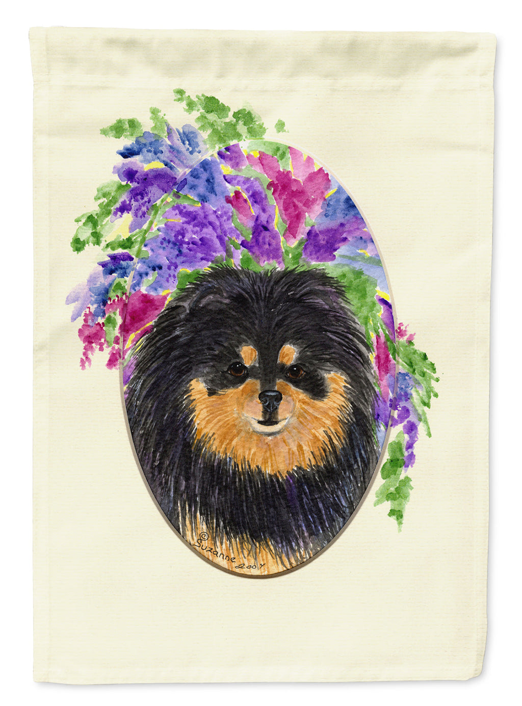 Pomeranian Garden Flag Mailbox Decorative Yard Banner Outside Patio Artwork for Flower Beds, Garden Size, Multicolor