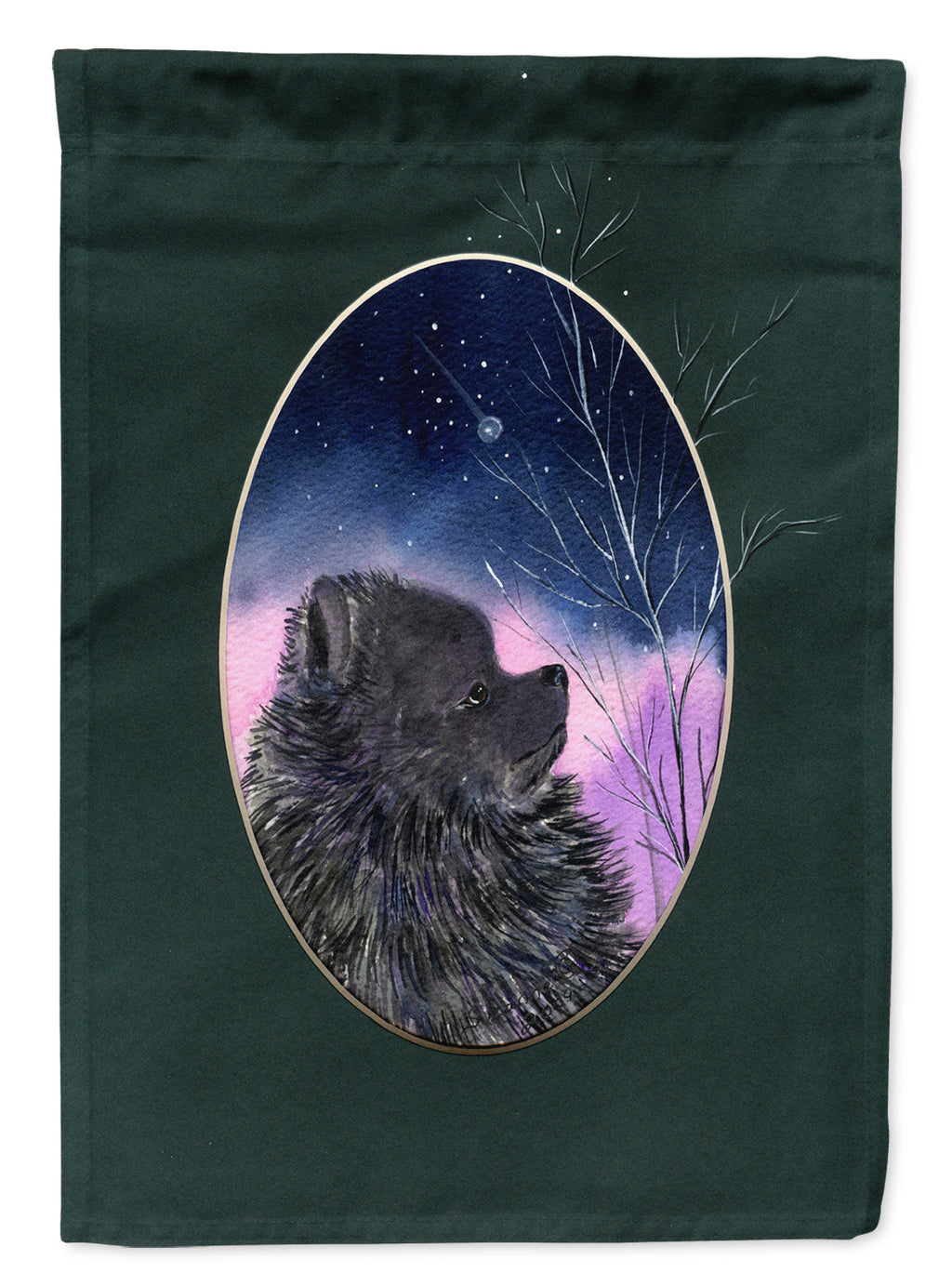 Pomeranian Garden Flag Mailbox Decorative Yard Banner Outside Patio Artwork for Flower Beds, Garden Size, Multicolor