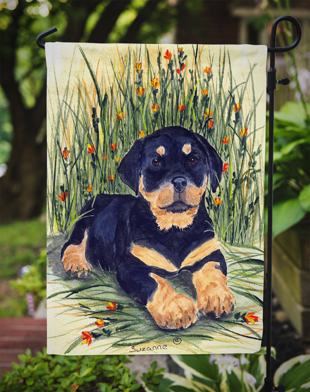 Rottweiler Garden Flag Mailbox Decorative Yard Banner Outside Patio Artwork for Flower Beds, Garden Size, Multicolor