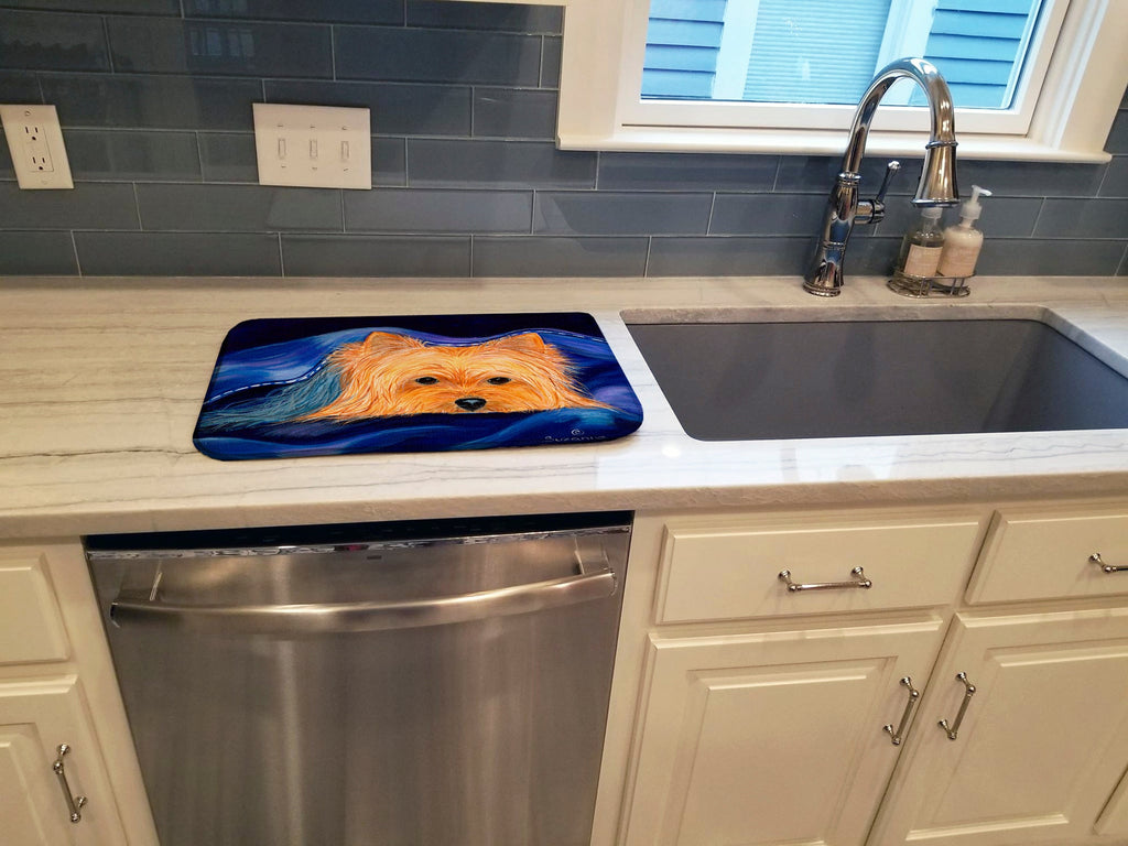 Yorkie Dish Drying Mat Absorbent Dish Drying Mat Pad for Kitchen Counter Dish Drainer Mat for Countertop, 14 x 21", Multicolor