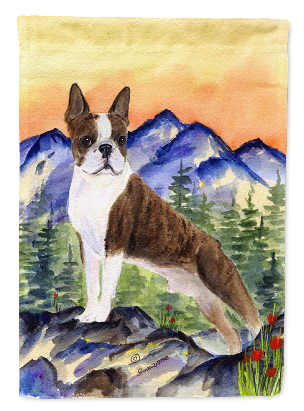 Boston Terrier Garden Flag Mailbox Decorative Yard Banner Outside Patio Artwork for Flower Beds, Garden Size, Multicolor