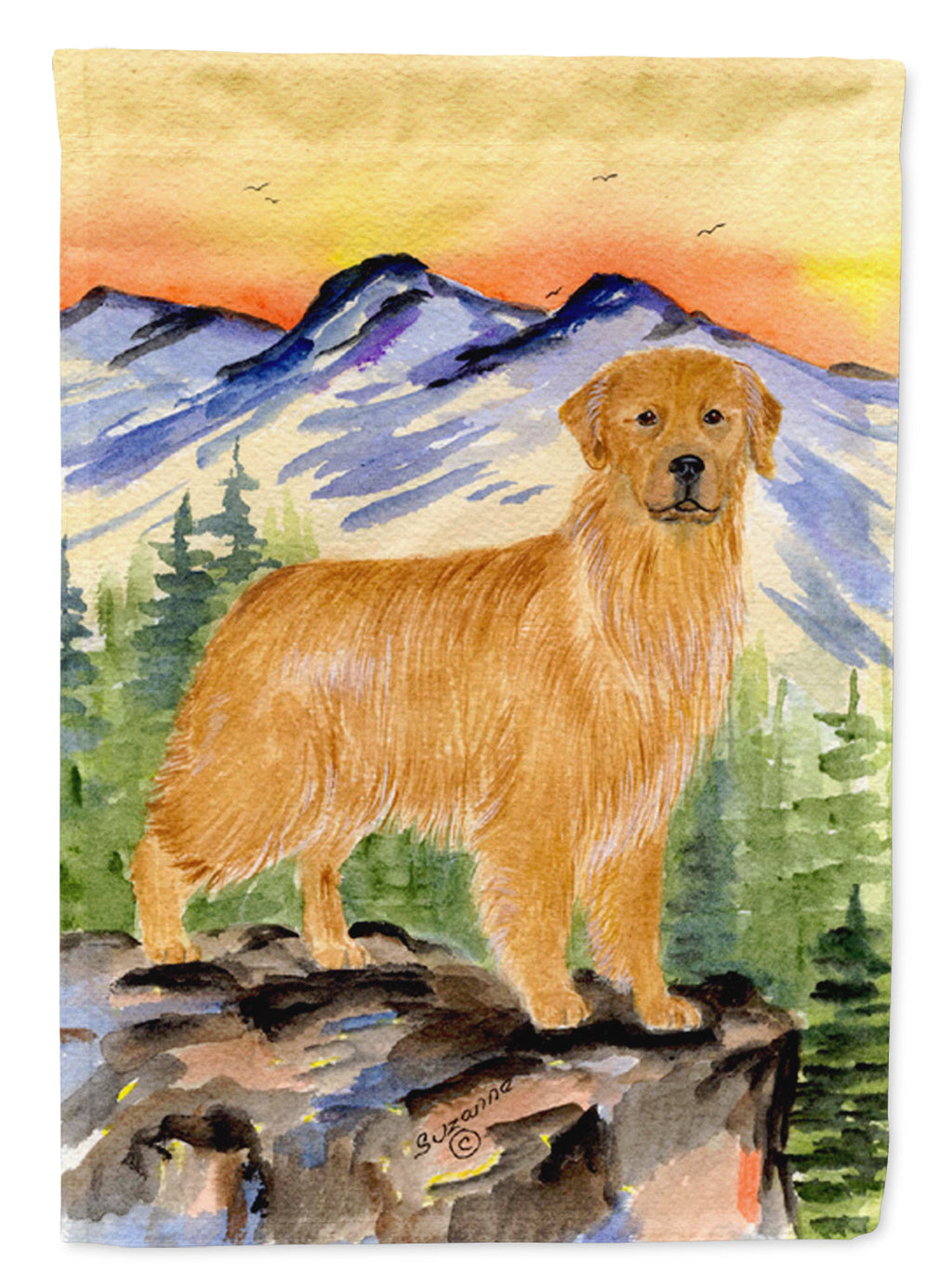 Golden Retriever Garden Flag Mailbox Decorative Yard Banner Outside Patio Artwork for Flower Beds, Garden Size, Multicolor