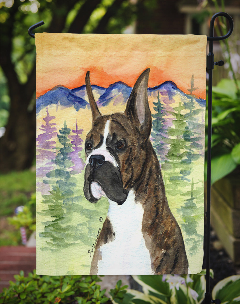 Boxer Garden Flag Mailbox Decorative Yard Banner Outside Patio Artwork for Flower Beds, Garden Size, Multicolor