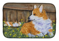 Corgi Dish Drying Mat Absorbent Dish Drying Mat Pad for Kitchen Counter Dish Drainer Mat for Countertop, 14 x 21", Multicolor