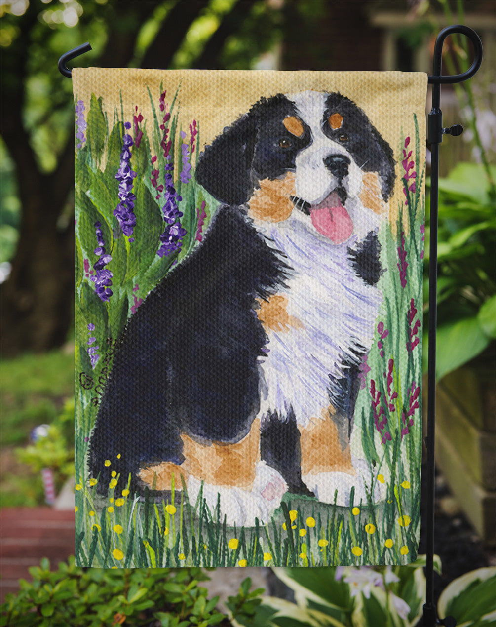 Bernese Mountain Dog Garden Flag Mailbox Decorative Yard Banner Outside Patio Artwork for Flower Beds, Garden Size, Multicolor