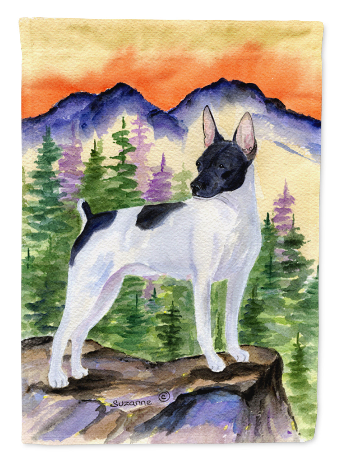 Rat Terrier Garden Flag Mailbox Decorative Yard Banner Outside Patio Artwork for Flower Beds, Garden Size, Multicolor