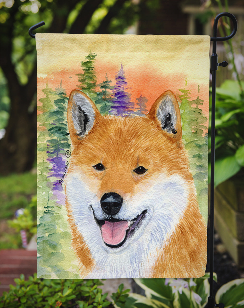 Shiba Inu Garden Flag Mailbox Decorative Yard Banner Outside Patio Artwork for Flower Beds, Garden Size, Multicolor