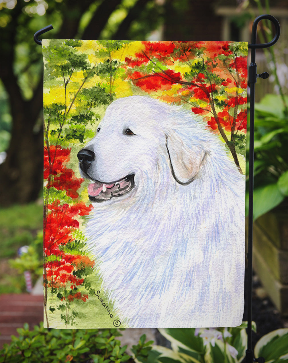 Great Pyrenees Garden Flag Mailbox Decorative Yard Banner Outside Patio Artwork for Flower Beds, Garden Size, Multicolor