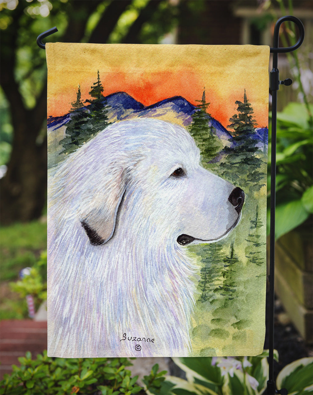 Great Pyrenees Garden Flag Mailbox Decorative Yard Banner Outside Patio Artwork for Flower Beds, Garden Size, Multicolor