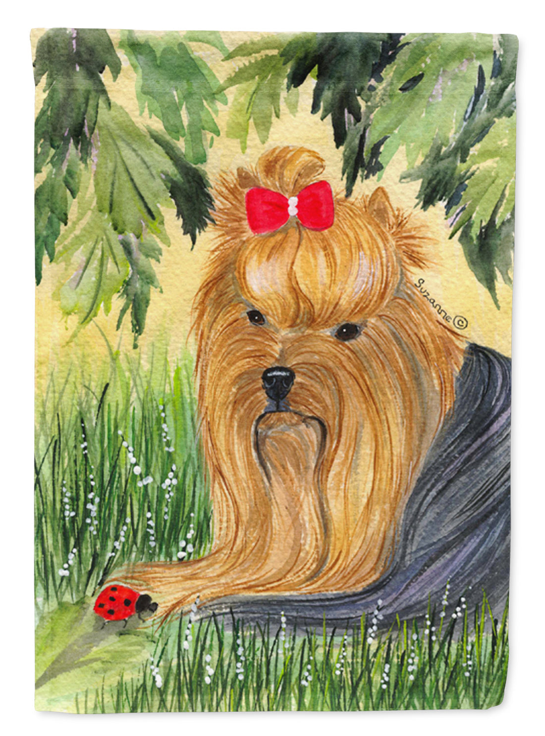 Yorkie Garden Flag Mailbox Decorative Yard Banner Outside Patio Artwork for Flower Beds, Garden Size, Multicolor