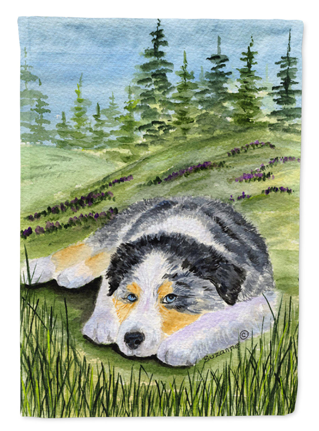 Australian Shepherd Garden Flag Mailbox Decorative Yard Banner Outside Patio Artwork for Flower Beds, Garden Size, Multicolor