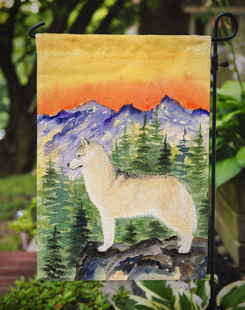 Siberian Husky Garden Flag Mailbox Decorative Yard Banner Outside Patio Artwork for Flower Beds, Garden Size, Multicolor