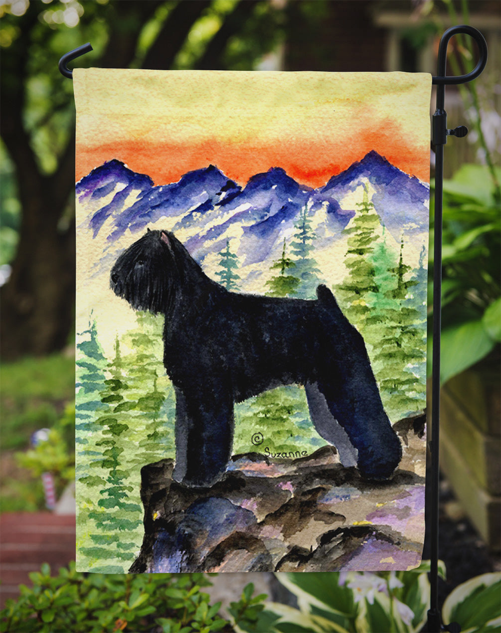 Bouvier des Flandres Garden Flag Mailbox Decorative Yard Banner Outside Patio Artwork for Flower Beds, Garden Size, Multicolor