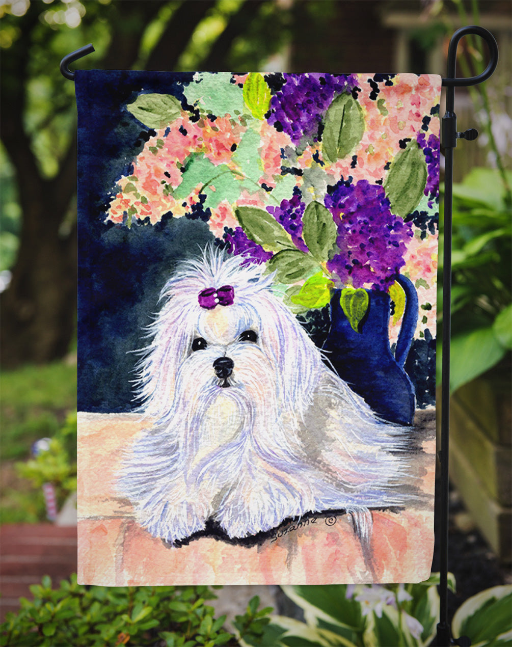 Maltese Garden Flag Mailbox Decorative Yard Banner Outside Patio Artwork for Flower Beds, Garden Size, Multicolor
