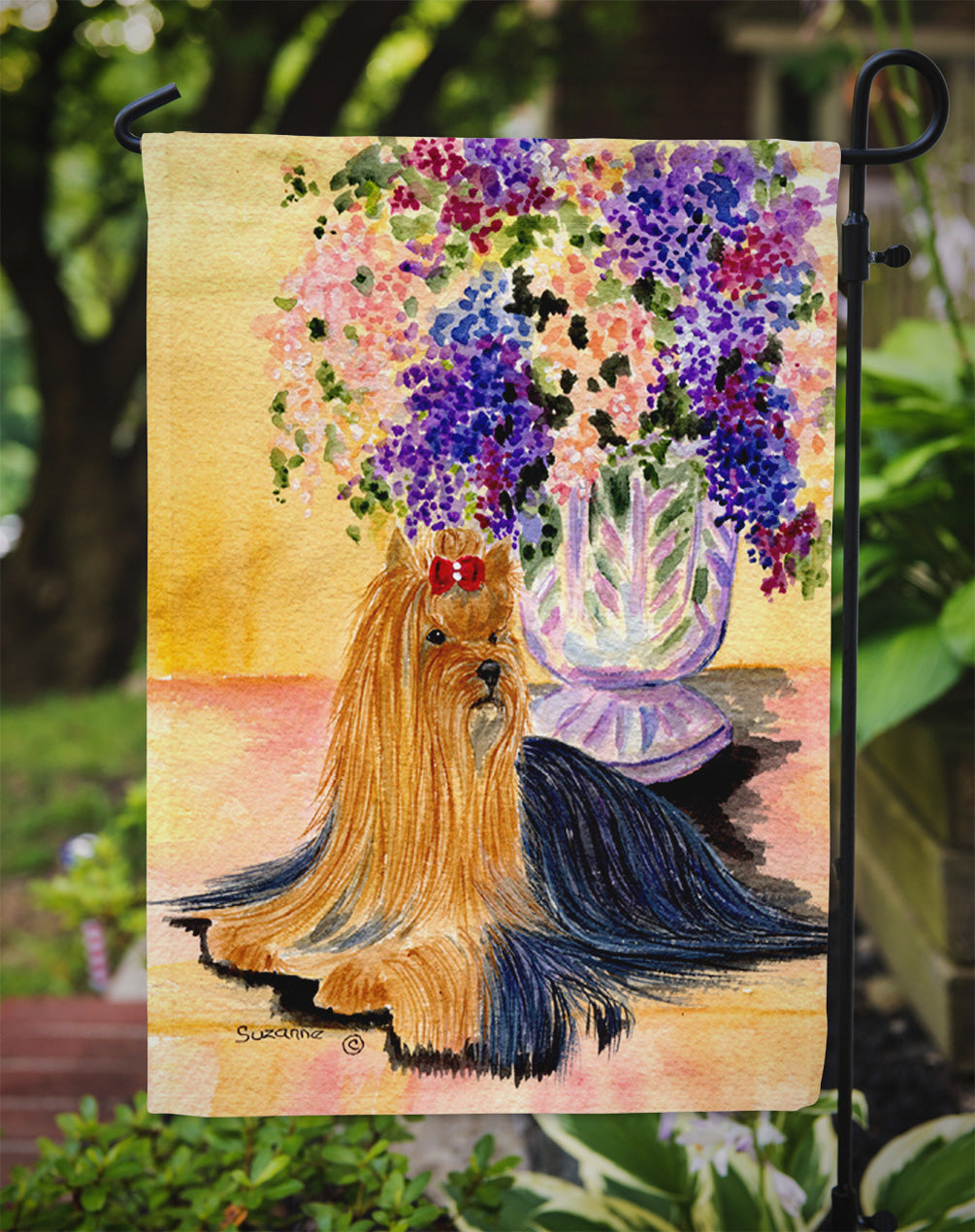 Yorkie Garden Flag Mailbox Decorative Yard Banner Outside Patio Artwork for Flower Beds, Garden Size, Multicolor
