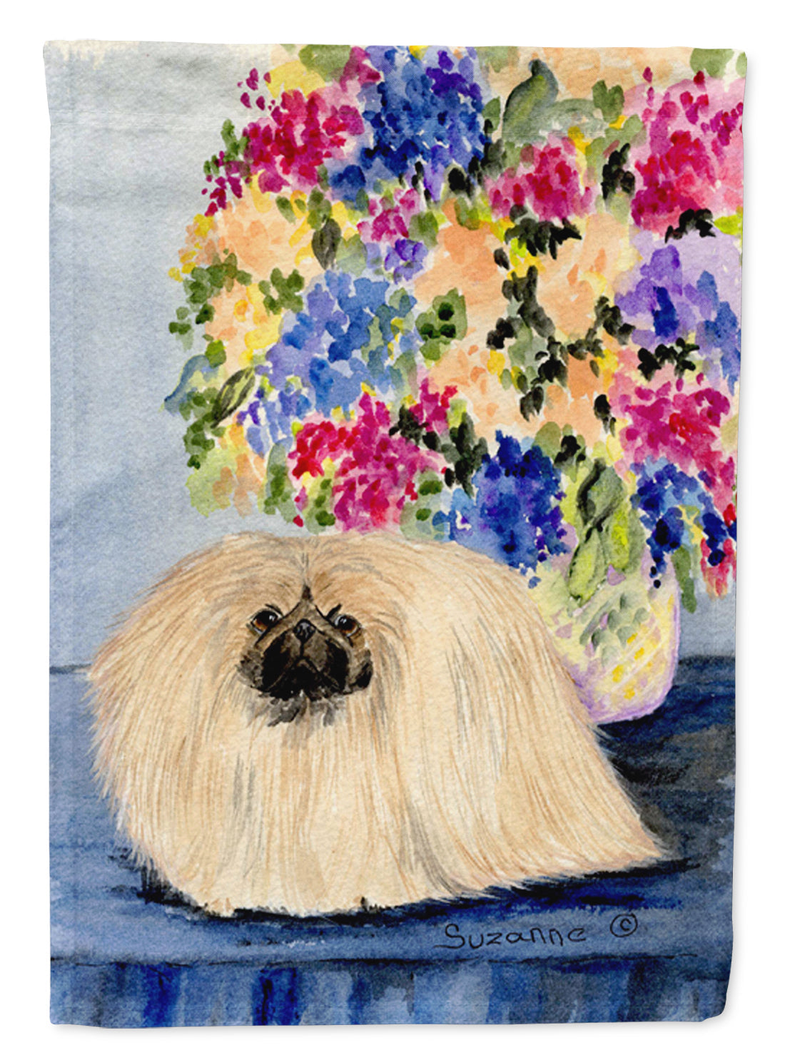 Pekingese Garden Flag Mailbox Decorative Yard Banner Outside Patio Artwork for Flower Beds, Garden Size, Multicolor