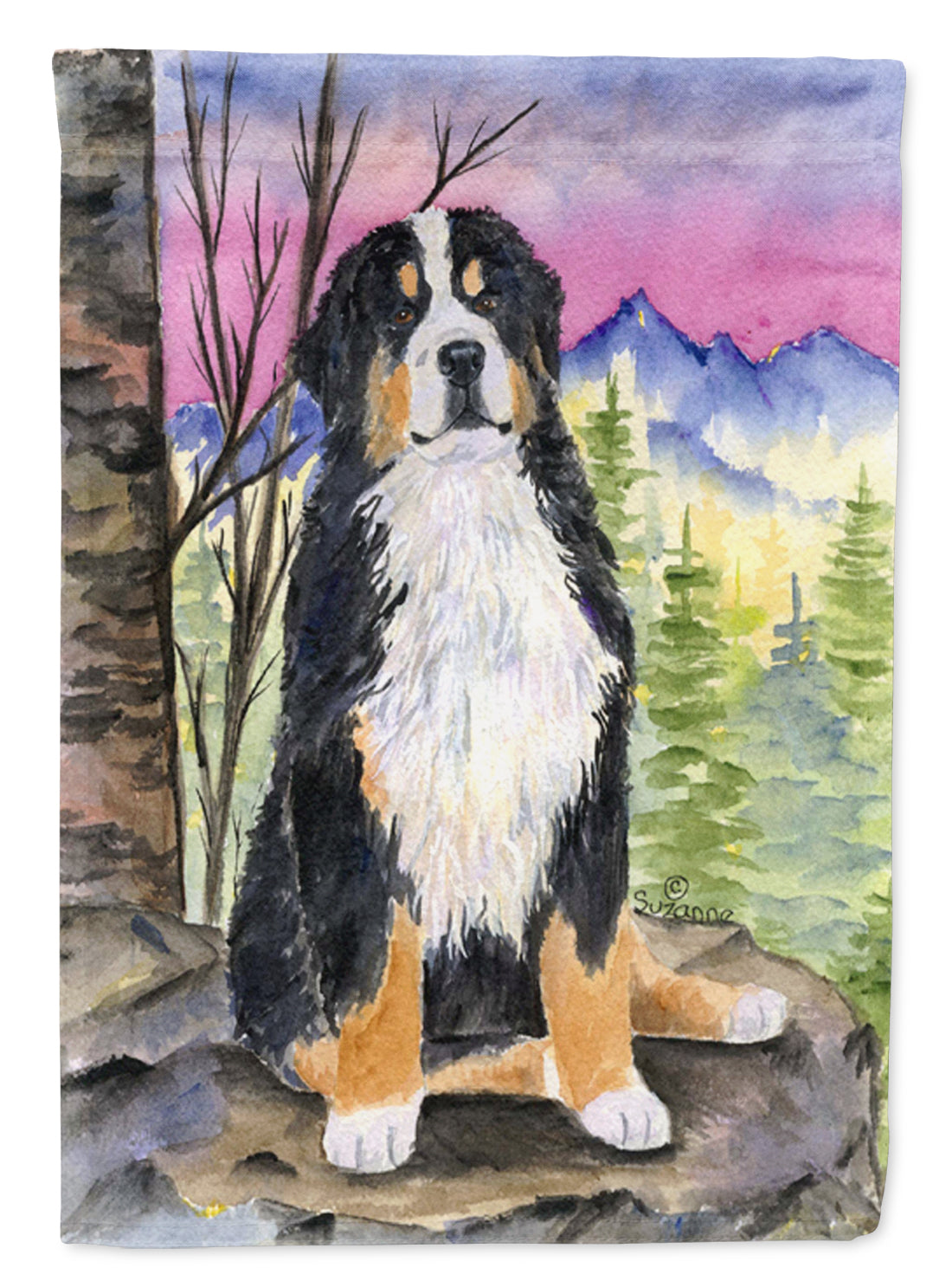 Bernese Mountain Dog Garden Flag Mailbox Decorative Yard Banner Outside Patio Artwork for Flower Beds, Garden Size, Multicolor