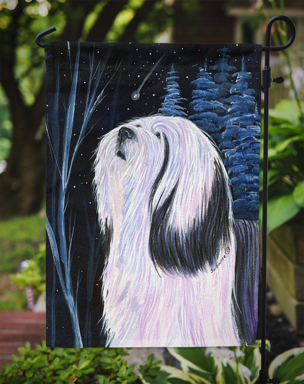 Tibetan Terrier Garden Flag Mailbox Decorative Yard Banner Outside Patio Artwork for Flower Beds, Garden Size, Multicolor
