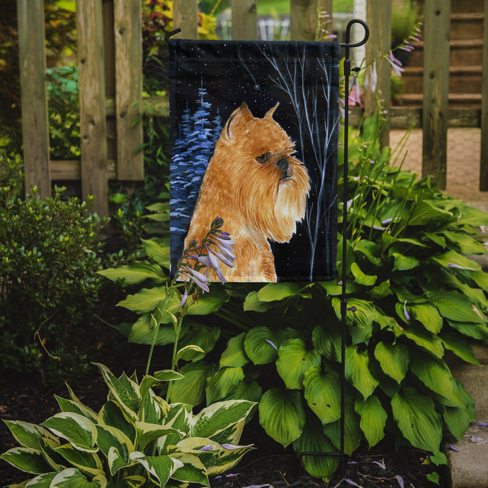 Starry Night Brussels Griffon Garden Flag Mailbox Decorative Yard Banner Outside Patio Artwork for Flower Beds, Garden Size, Multicolor