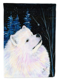 Starry Night Samoyed Garden Flag Mailbox Decorative Yard Banner Outside Patio Artwork for Flower Beds, Garden Size, Multicolor