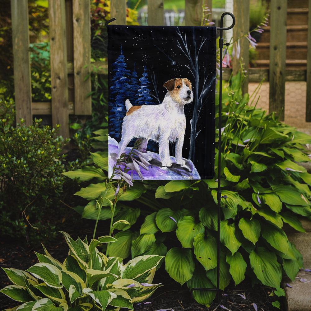 Starry Night Jack Russell Terrier Garden Flag Mailbox Decorative Yard Banner Outside Patio Artwork for Flower Beds, Garden Size, Multicolor