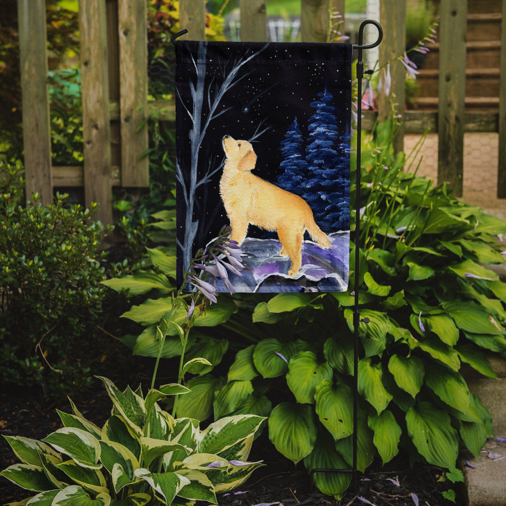Starry Night Golden Retriever Garden Flag Mailbox Decorative Yard Banner Outside Patio Artwork for Flower Beds, Garden Size, Multicolor