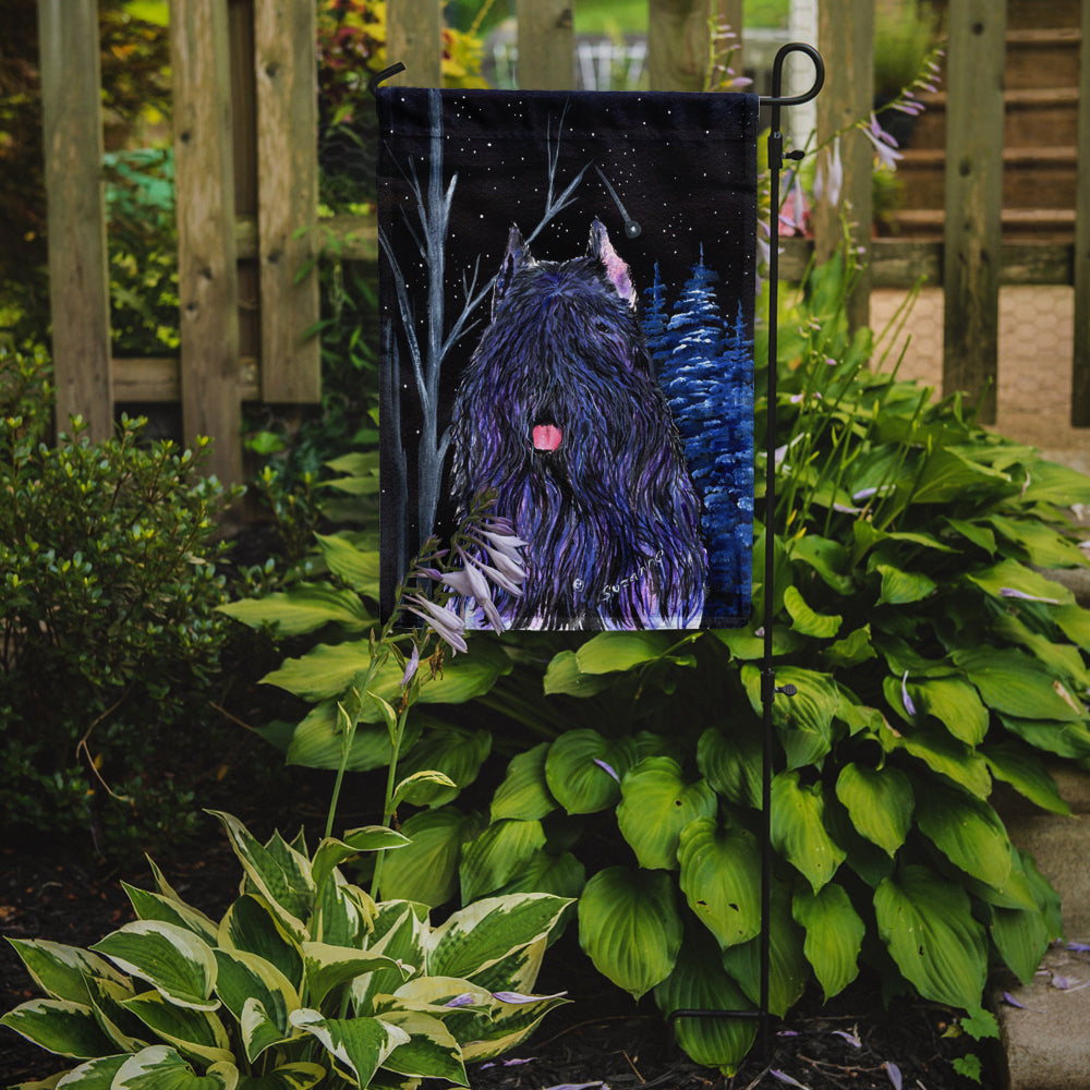 Starry Night Bouvier des Flandres Garden Flag Mailbox Decorative Yard Banner Outside Patio Artwork for Flower Beds, Garden Size, Multicolor