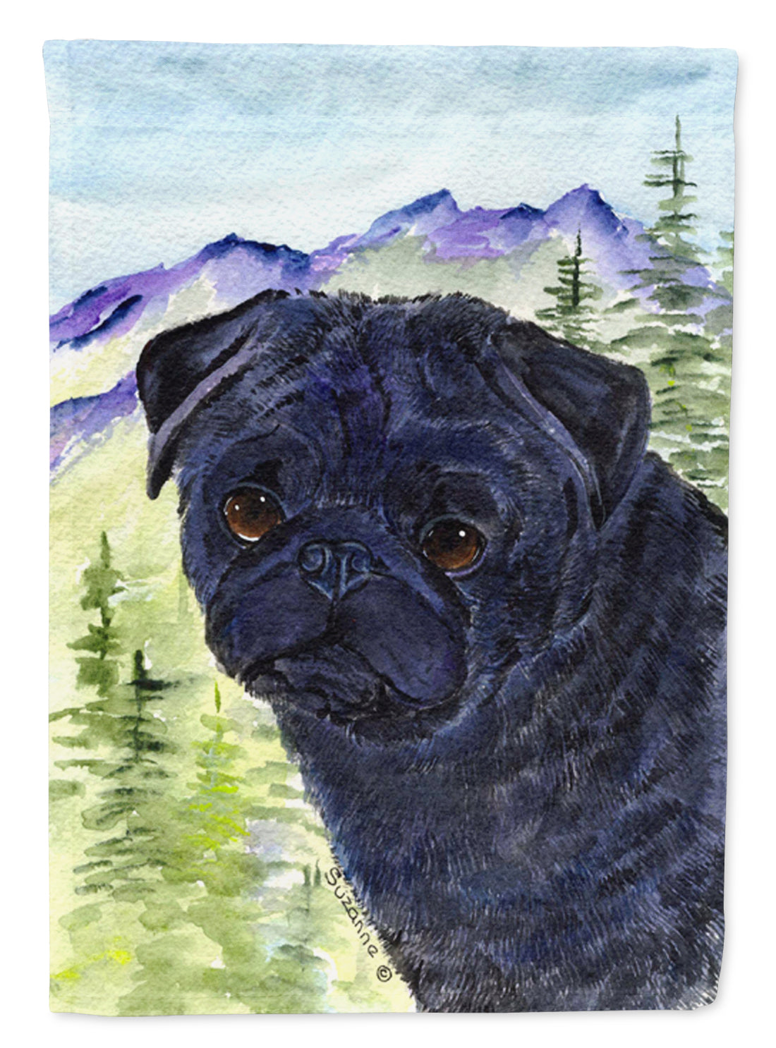 Pug Garden Flag Mailbox Decorative Yard Banner Outside Patio Artwork for Flower Beds, Garden Size, Multicolor