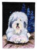 Starry Night Old English Sheepdog Garden Flag Mailbox Decorative Yard Banner Outside Patio Artwork for Flower Beds, Garden Size, Multicolor