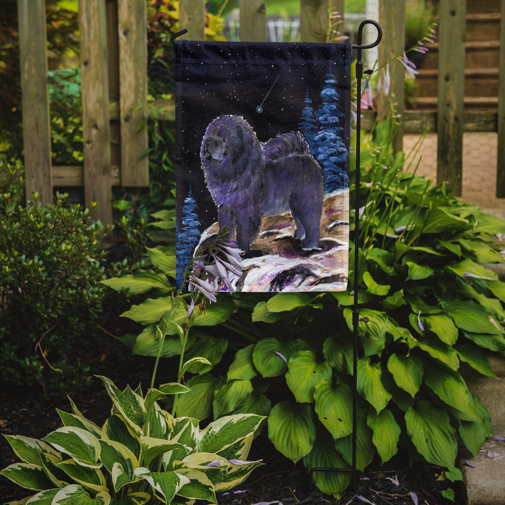 Starry Night Chow Chow Garden Flag Mailbox Decorative Yard Banner Outside Patio Artwork for Flower Beds, Garden Size, Multicolor
