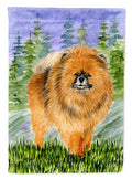 Pomeranian Garden Flag Mailbox Decorative Yard Banner Outside Patio Artwork for Flower Beds, Garden Size, Multicolor
