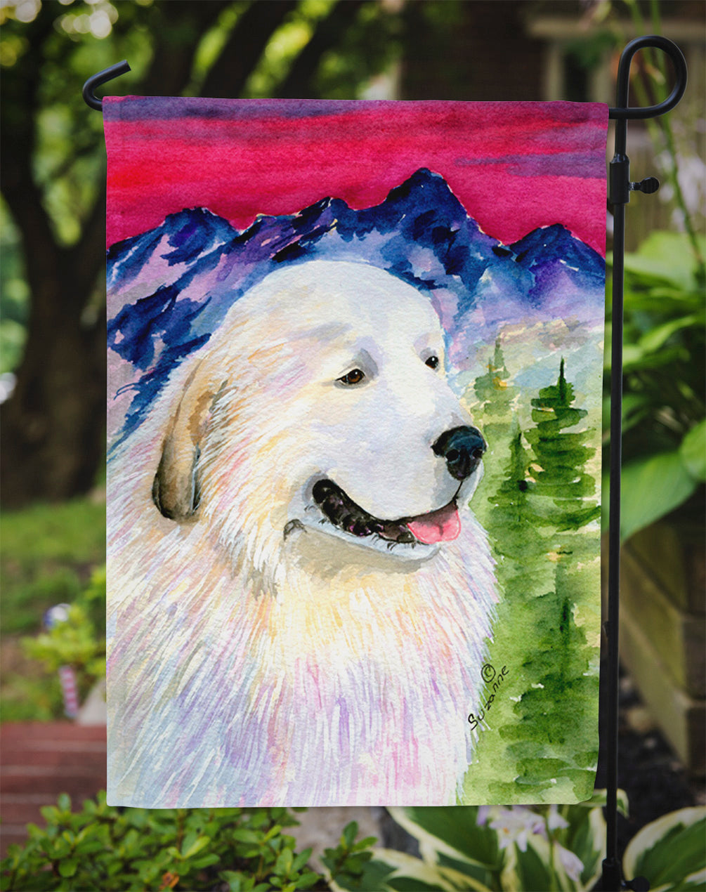 Great Pyrenees Garden Flag Mailbox Decorative Yard Banner Outside Patio Artwork for Flower Beds, Garden Size, Multicolor