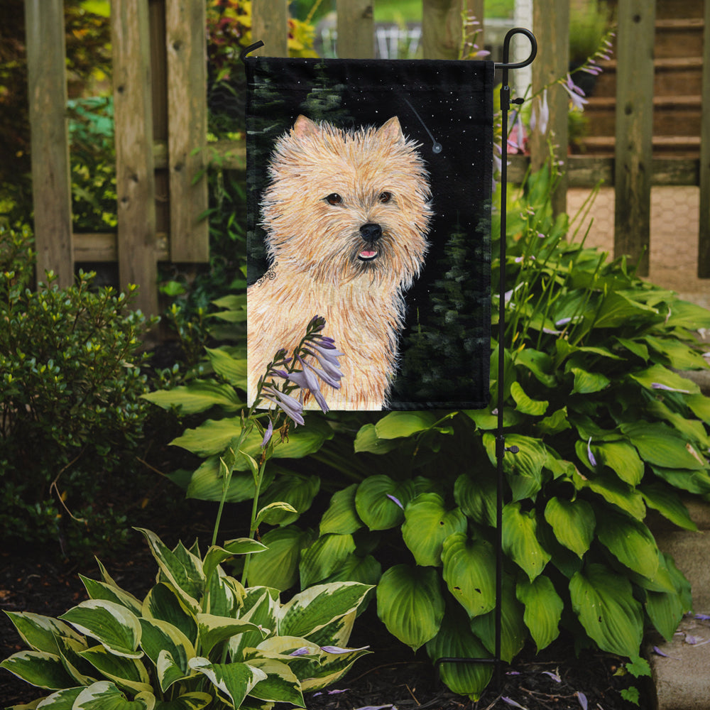 Starry Night Cairn Terrier Garden Flag Mailbox Decorative Yard Banner Outside Patio Artwork for Flower Beds, Garden Size, Multicolor