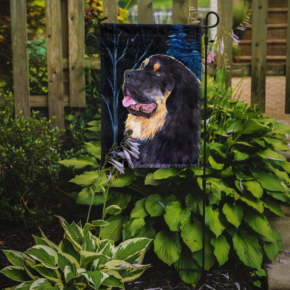 Starry Night Tibetan Mastiff Garden Flag Mailbox Decorative Yard Banner Outside Patio Artwork for Flower Beds, Garden Size, Multicolor