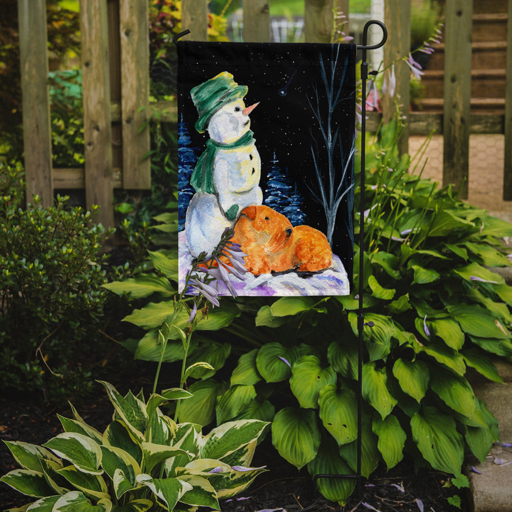 Snowman with Lakeland Terrier Garden Flag Mailbox Decorative Yard Banner Outside Patio Artwork for Flower Beds, Garden Size, Multicolor