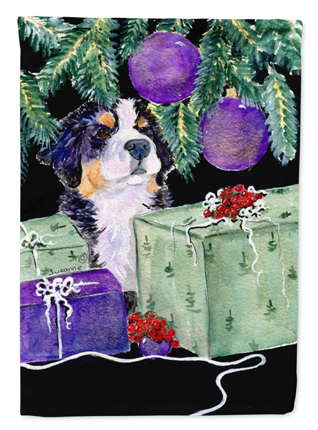 Bernese Mountain Dog Garden Flag Mailbox Decorative Yard Banner Outside Patio Artwork for Flower Beds, Garden Size, Multicolor