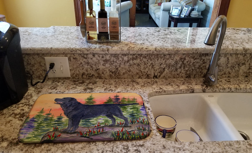 Labrador Dish Drying Mat Absorbent Dish Drying Mat Pad for Kitchen Counter Dish Drainer Mat for Countertop, 14 x 21", Multicolor